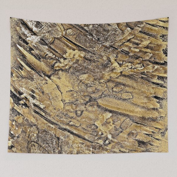 Item preview, Baby handprints abstract pattern gold and black designed and sold by GittaG74.