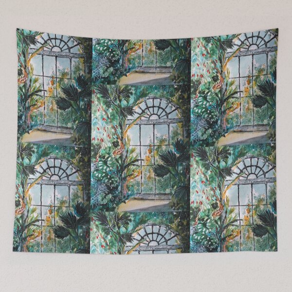 Item preview, Greenhouse watercolor designed and sold by Kuhtina.