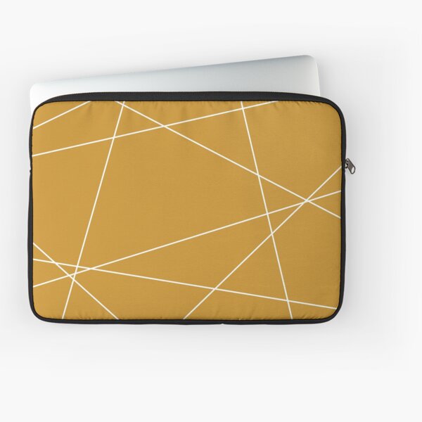 Item preview, Criss Cross Minimalist Geometric Abstract in Mustard Gold and White designed and sold by kierkegaard.
