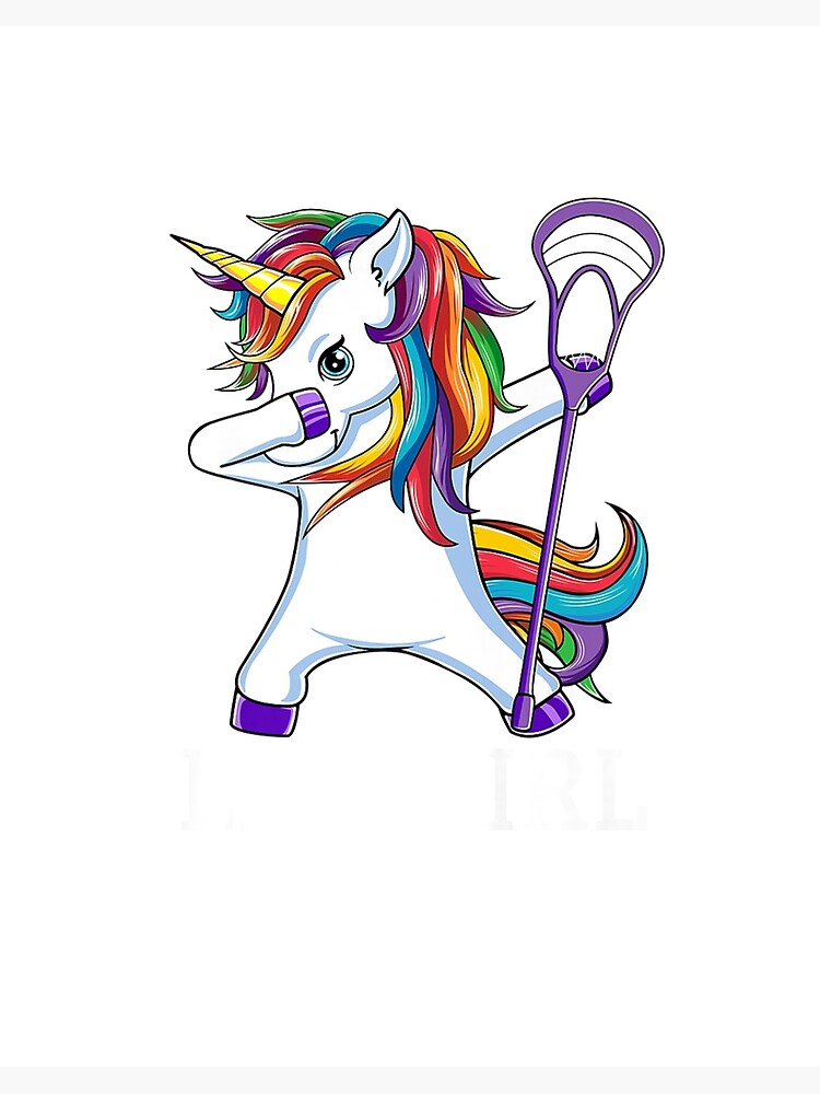 Lax Lacrosse Girls Tshirt Dabbing Unicorn Player Gift Tee