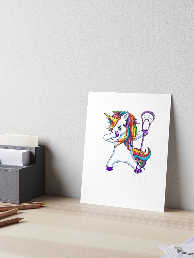 Lax Lacrosse Girls Tshirt Dabbing Unicorn Player Gift Tee