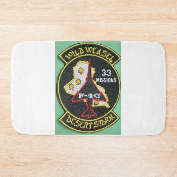 Item preview, WILD WEASEL, DESERT STORM, 33 MISSIONS, F-4G PATCH STICKER designed and sold by MilitaryPlus.