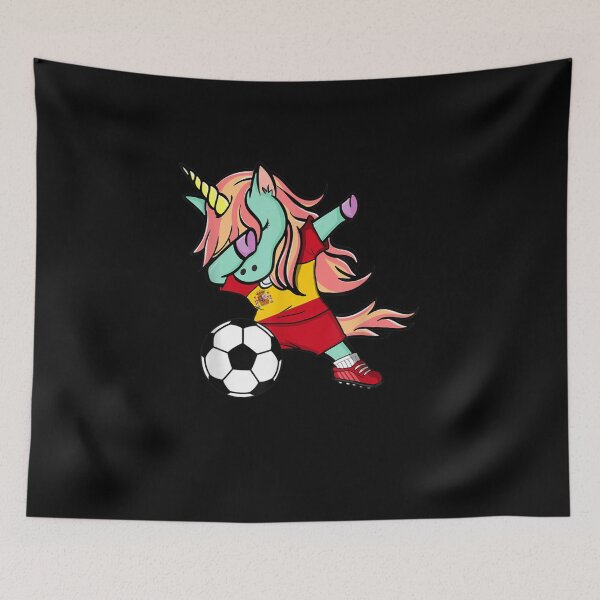 Item preview, Dabbing Unicorn Soccer Spain Jersey Shirt Spanish Football designed and sold by David-Warner.