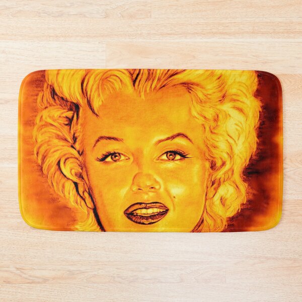 Item preview, Marilyn portrait drawing golden orange designed and sold by GittaG74.