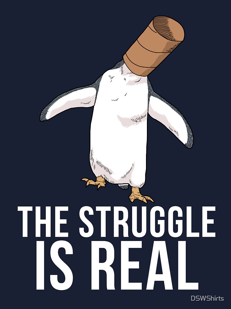 Lustige Pinguin-Geschenke Männer Frauen Kinder Der Kampf ist real | Kinder  T-Shirt