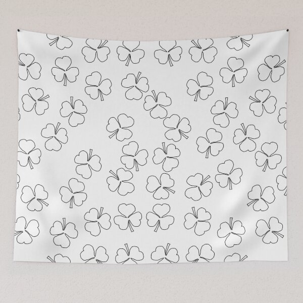 Item preview, Shamrocks Pattern Black Outline designed and sold by ellenhenry.
