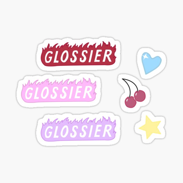 "Glossier Sticker Pack no.1" Sticker for Sale by belladickenson Redbubble
