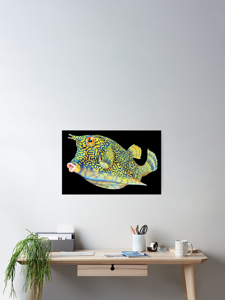 Thumbnail 2 of 3, Poster, Cowfish designed and sold by TimJeffsArt.