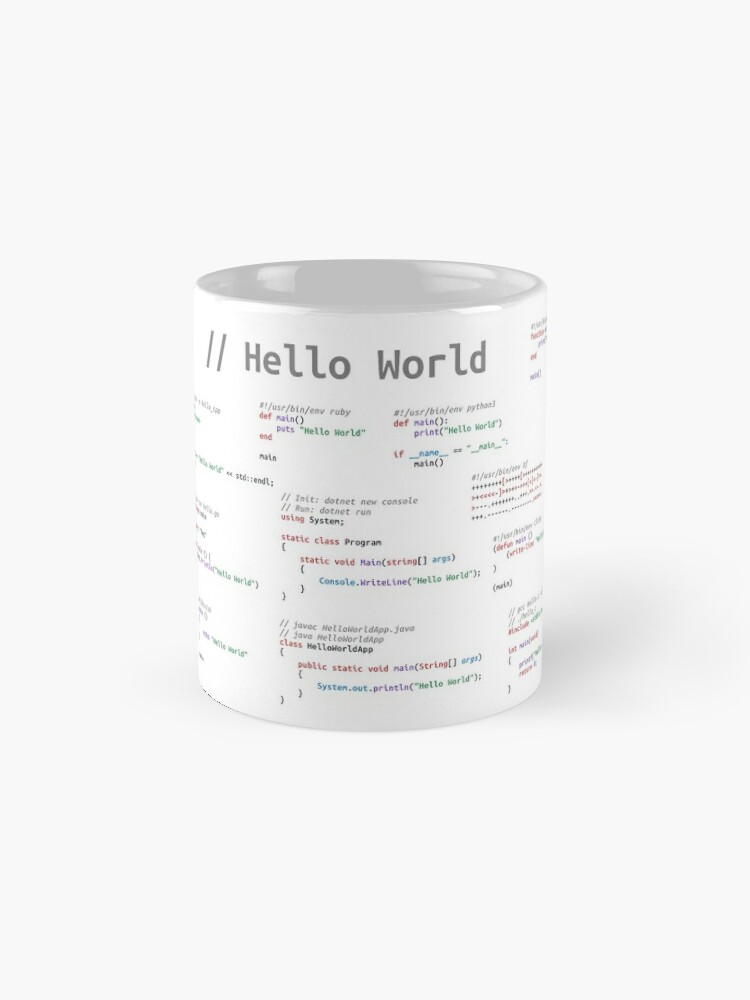 Alternate view of Hello World (Light Theme) Coffee Mug