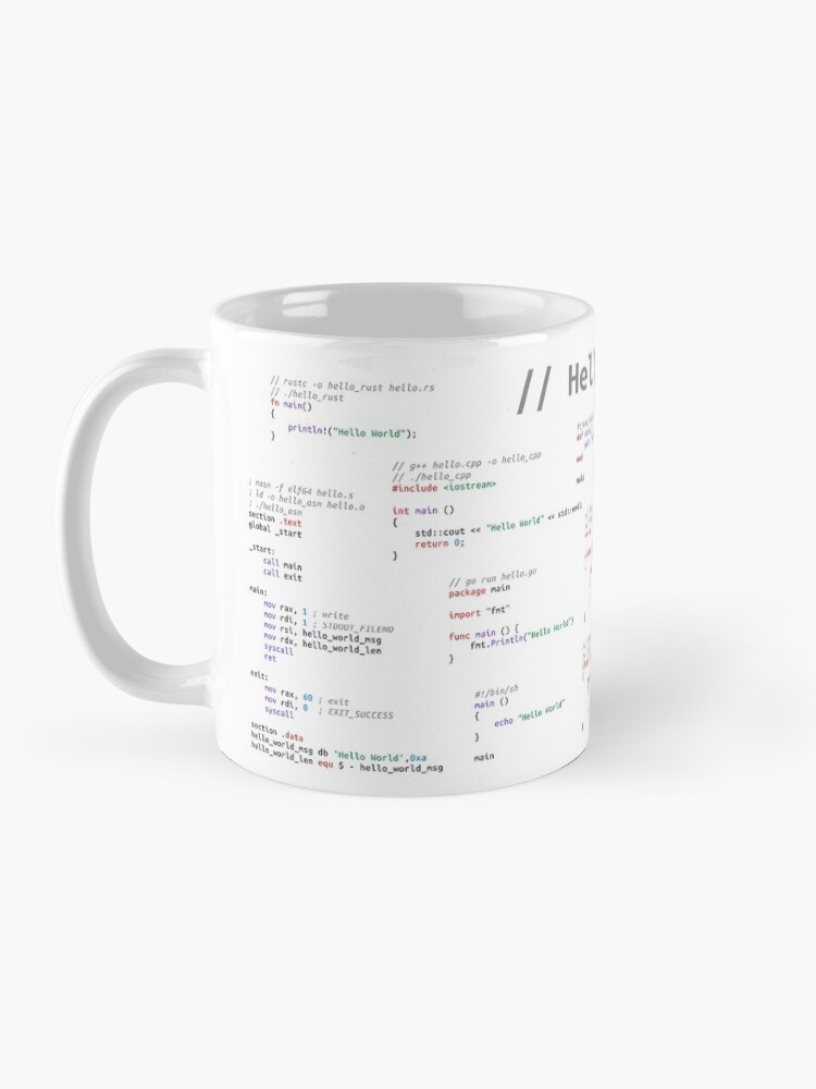 Alternate view of Hello World (Light Theme) Coffee Mug