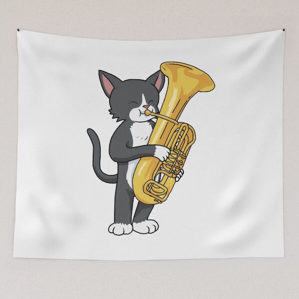 Item preview, Tuxedo Cat Tuba Gifts Women Men Marching Band Gifts Cat Tuba designed and sold by DSWShirts.