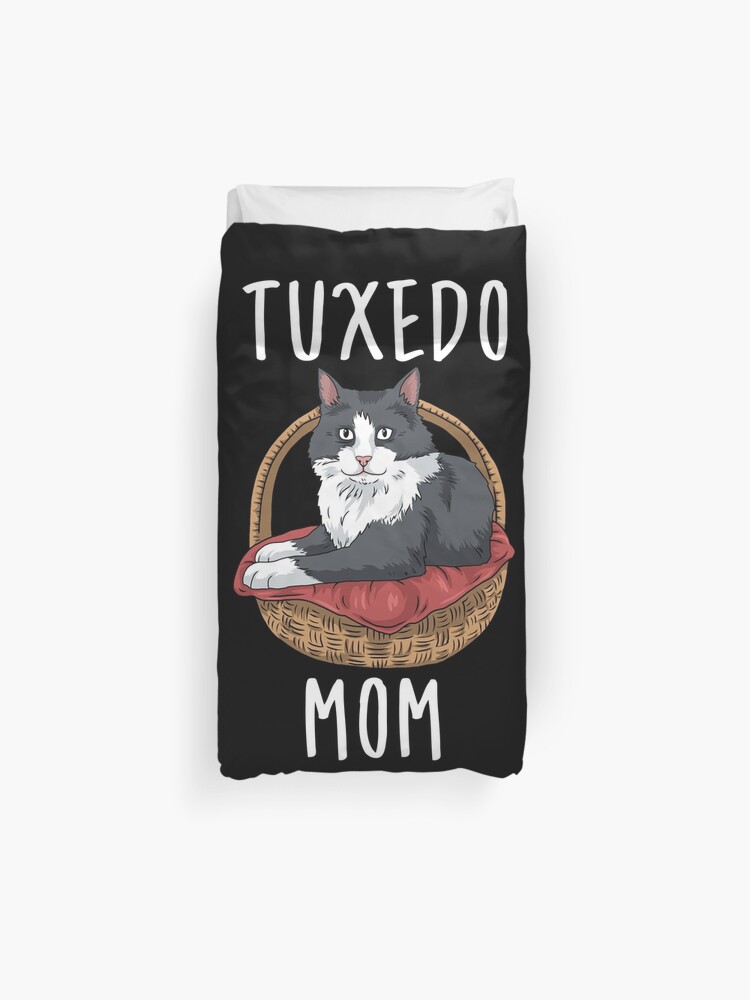 Tuxedo Cat Gifts Women Girls Tuxedo Mom Tuxedo Cat Duvet Cover By