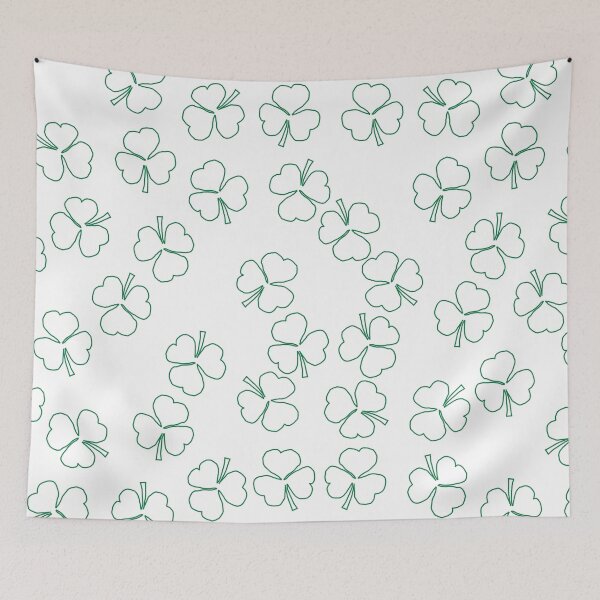 Item preview, Shamrocks Pattern Green Outline designed and sold by ellenhenry.