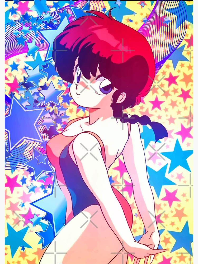 Ranma chan beach swimsuit classic anime girl