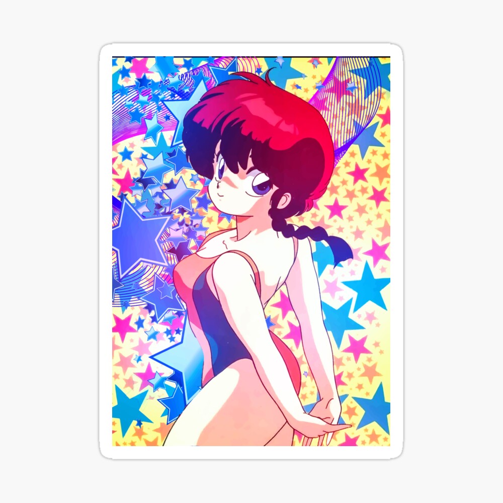 Ranma-chan beach swimsuit classic anime girl