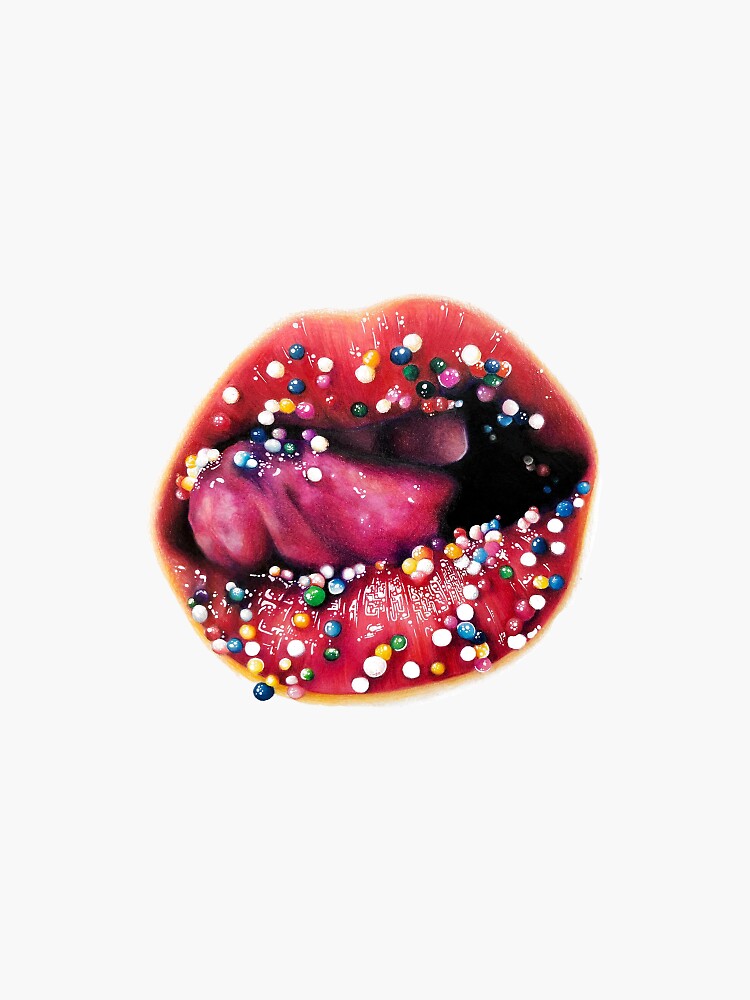 "candy lips" Sticker for Sale by isabelladrawsss Redbubble