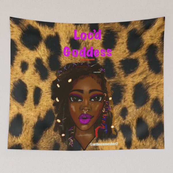 Item preview, Loc’d Goddess - Leopard Print Edition designed and sold by ArtBecomesHer2.