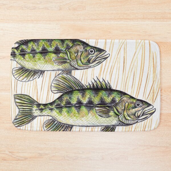 Item preview, Largemouth Bass Fish "The Two Larry's" designed and sold by Michelebuttons.