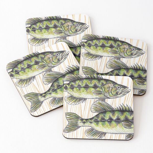 Item preview, Largemouth Bass Fish "The Two Larry's" designed and sold by Michelebuttons.