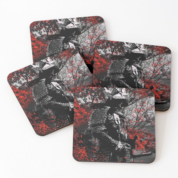 Item preview, Black Ink red flowers samurai armor designed and sold by SyanArt.