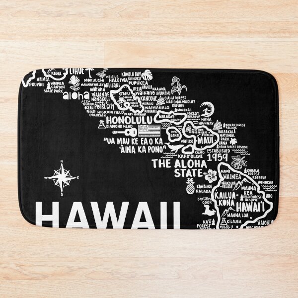 Item preview, Hawaii Map designed and sold by fiberandgloss.