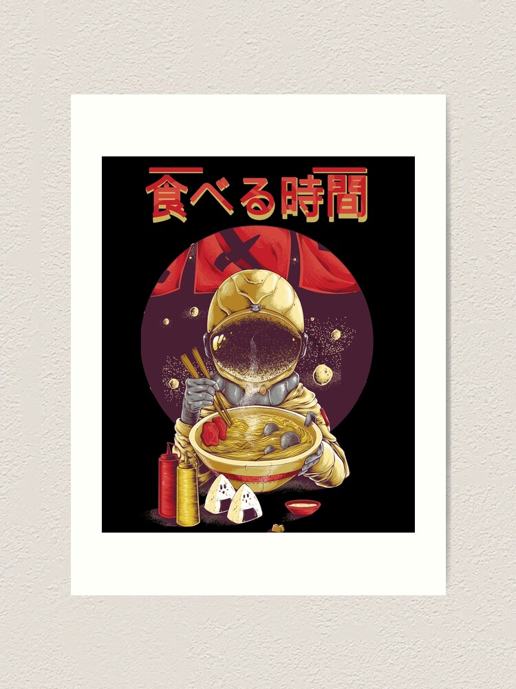 Ramen Astronaut Vintage Kawaii Otaku Japanese Noodles Gift T-Shirt