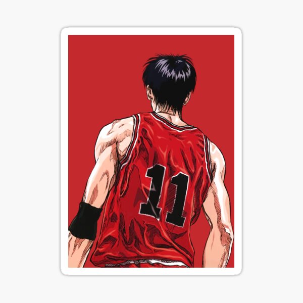 Slam Dunk Kaede Rukawa Sticker By Syanart Redbubble