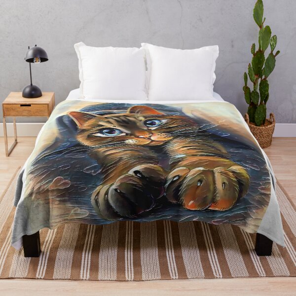 Item preview, Cat Abstract Painting designed and sold by shrolts.