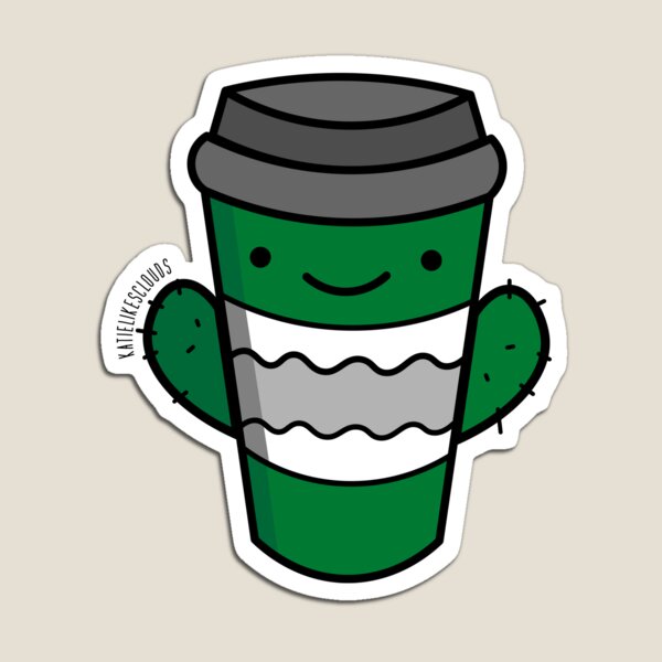Coffee Cactus Magnet