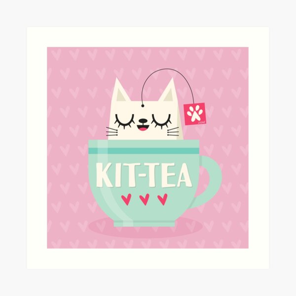 Kit-tea Art Print