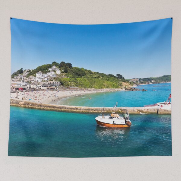 Item preview, Looe Beach And Banjo Pier Cornwall designed and sold by Terri Waters Photography & Design.