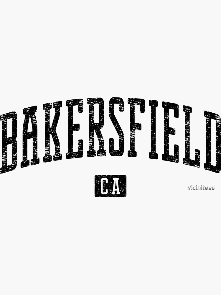"Bakersfield CA Vintage City" Sticker for Sale by vicinitees Redbubble