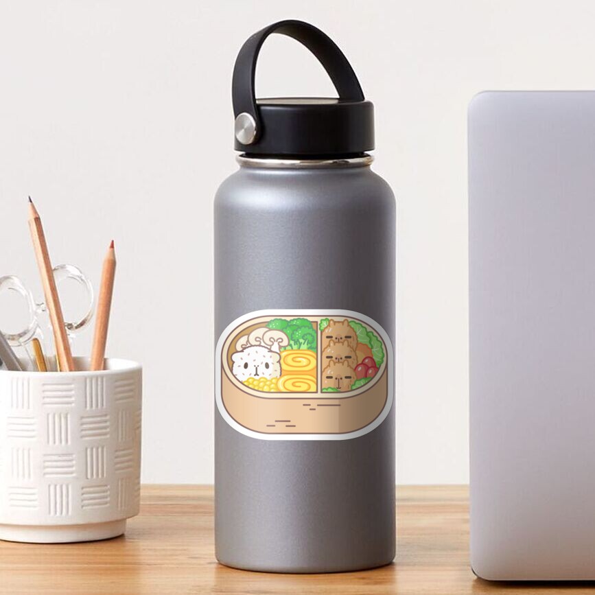 Bubu and Moonch, Guinea pig and capybara bento Sticker