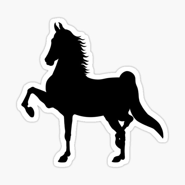 Three Gaited Pleasure American Saddlebred - Black Sticker