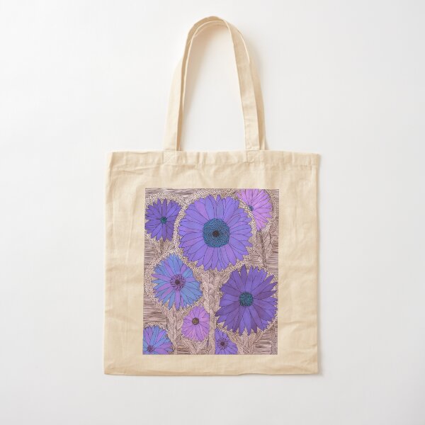 Gerbera Daisy- Purple Cotton Tote Bag