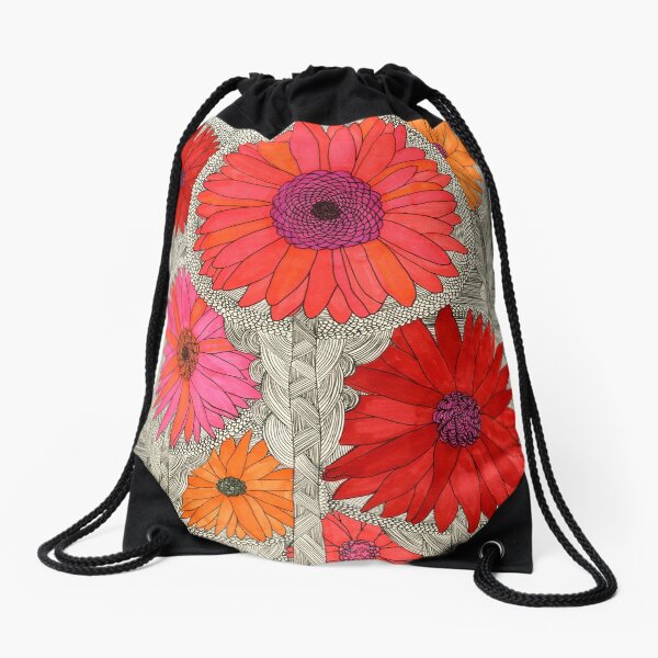 Gerbera Dasies Drawstring Bag