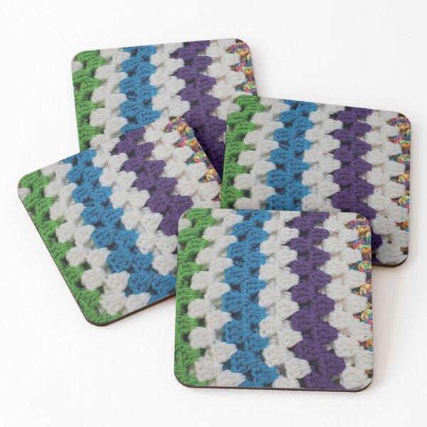 Item preview, Brightly Colored Crochet Blanket Detail designed and sold by MixinMadness.