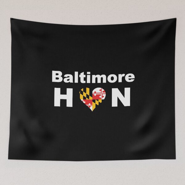 Item preview, Baltimore Hon Maryland Flag Heart I Love Baltimore designed and sold by Draculaura2009.