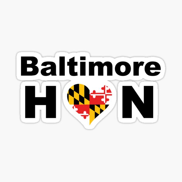 Item preview, Baltimore Hon Maryland Flag Heart I Love Baltimore designed and sold by Draculaura2009.