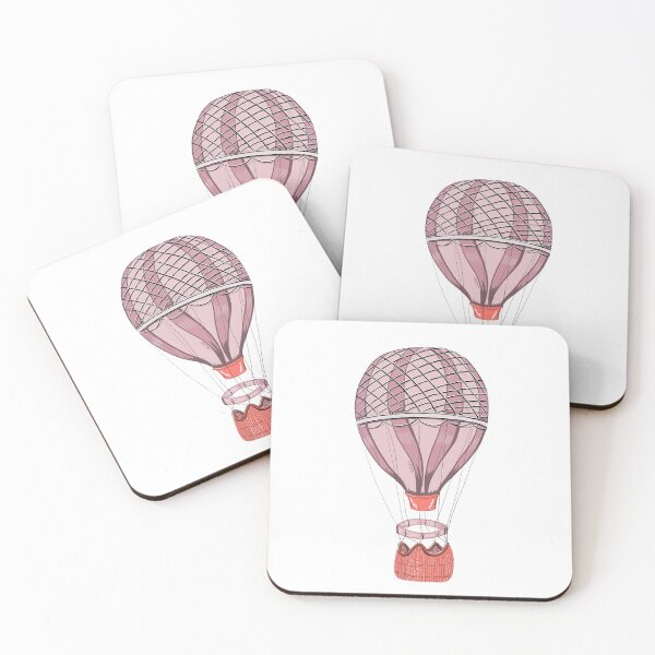 Item preview, pink hot air balloon designed and sold by Kathleen Bruce Illustration.