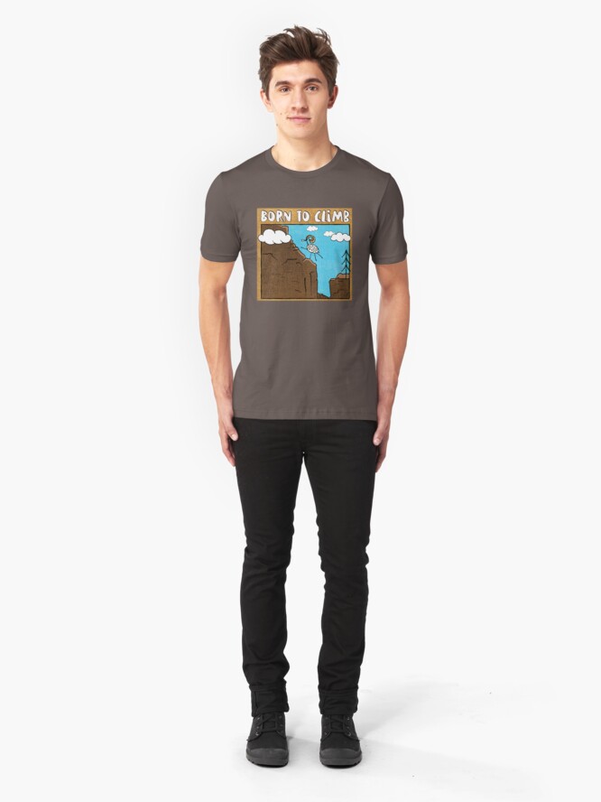 Alternate view of Born To Climb! Slim Fit T-Shirt