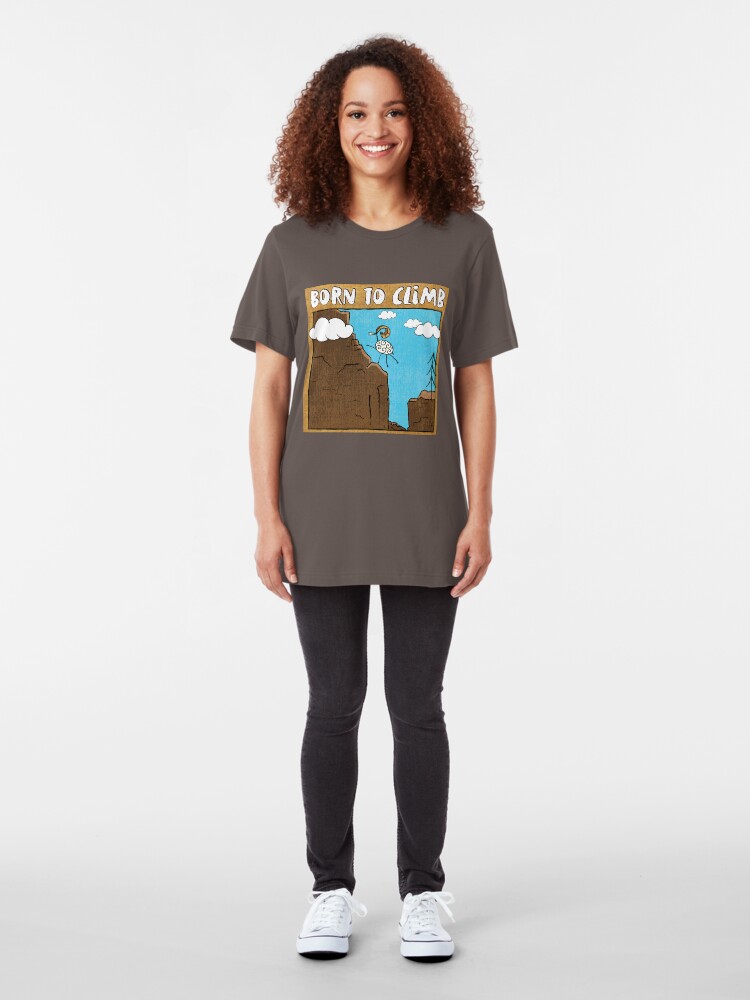 Alternate view of Born To Climb! Slim Fit T-Shirt