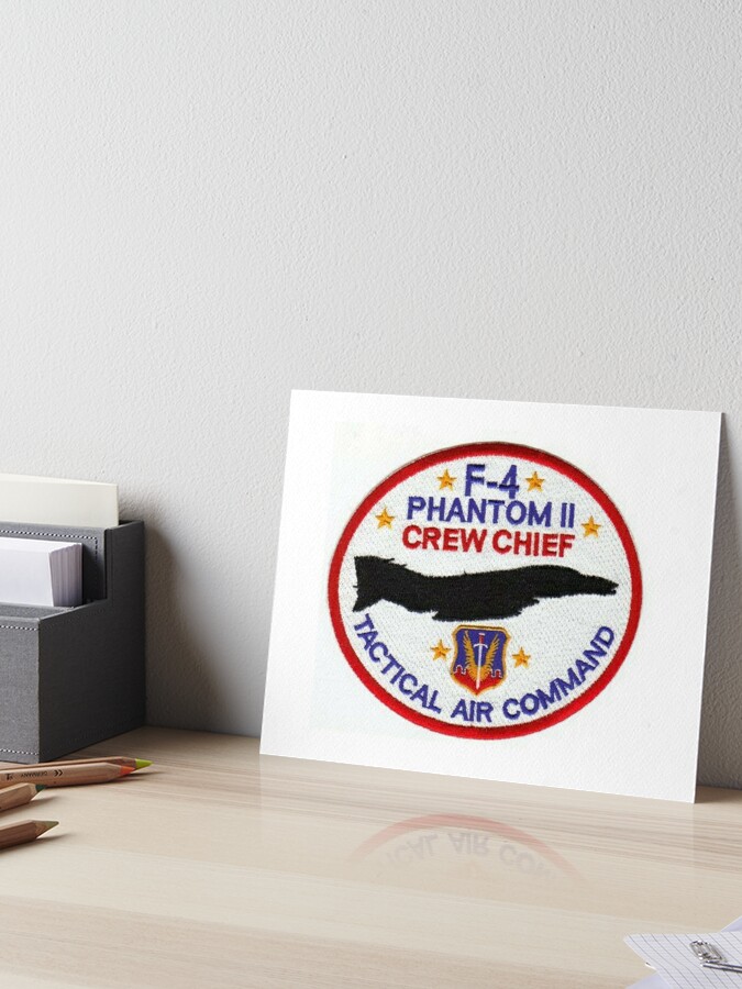 USAF F-4 PHANTOM II CREW CHIEF TACTICAL AIR COMMAND PATCH Art Board Print  for Sale by MilitaryPlus