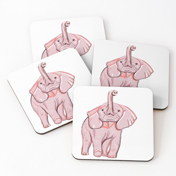 Item preview, pinky baby elephant designed and sold by Kathleen Bruce Illustration.
