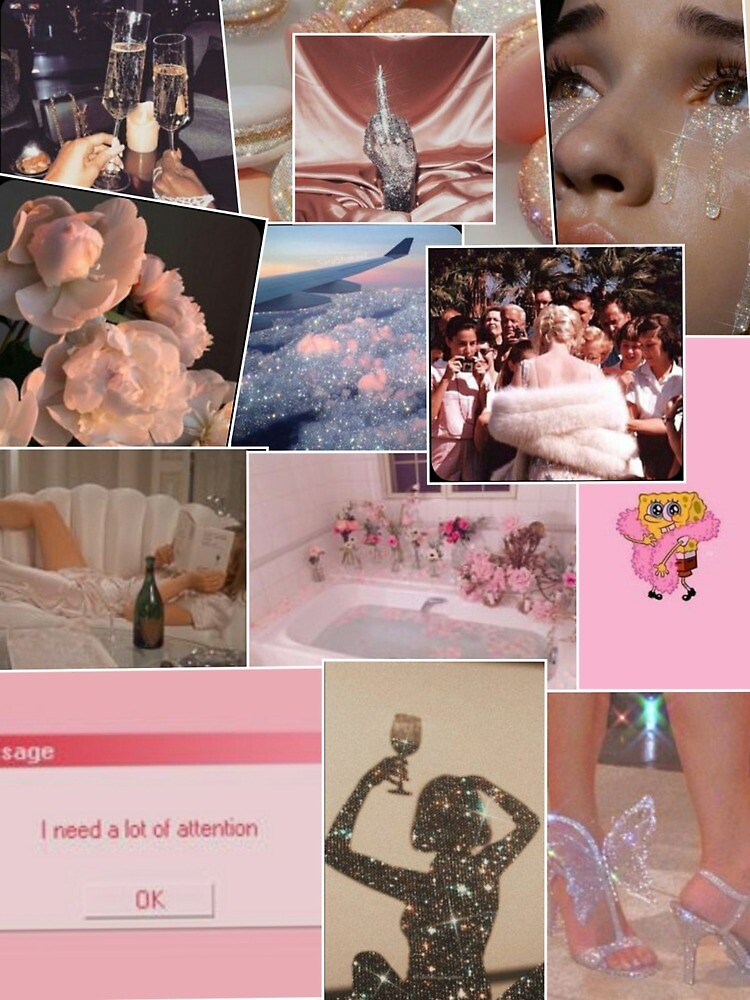 Rich Girly Girl Aesthetic Poster Greeting Card By Michaelafilozof Redbubble