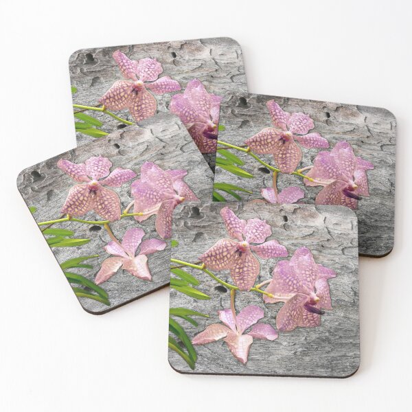 Item preview, Purple Vanda orchid hybrid on Wood designed and sold by Leonie Mac Lean.