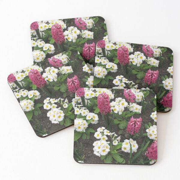 Item preview, Deep Pink Hyacinths and White Primroses designed and sold by BlueMoonRose.