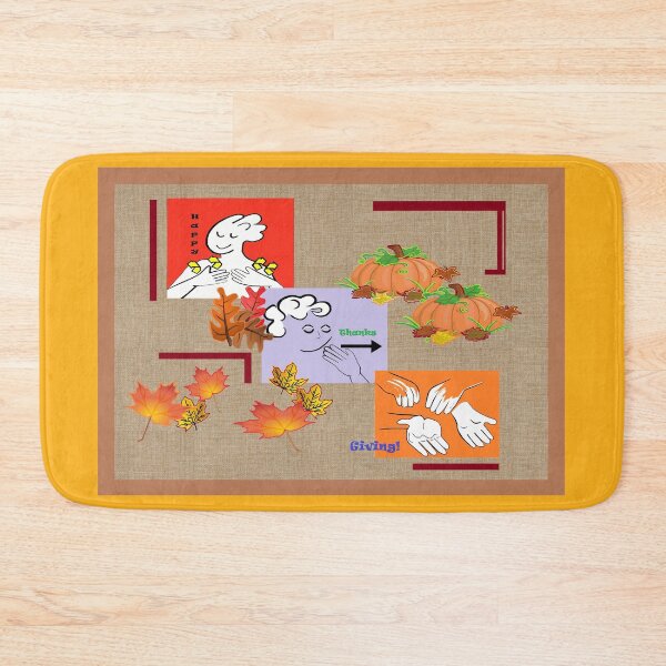 Item preview, American Sign Language ASL Happy Thanksgiving designed and sold by EloiseArt.