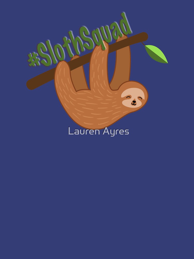 Thumbnail 3 of 3, Fitted T-Shirt, Sloth Squad designed and sold by ZookprLauren.