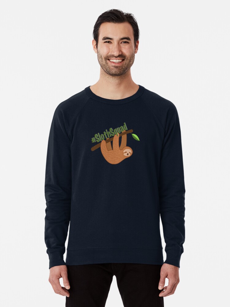 Thumbnail 1 of 5, Lightweight Sweatshirt, Sloth Squad designed and sold by ZookprLauren.